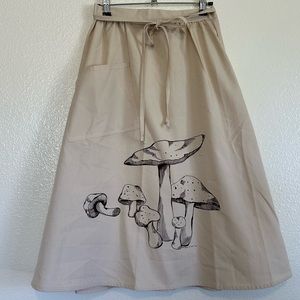 1970s Vintage Mushroom Wrap Skirt